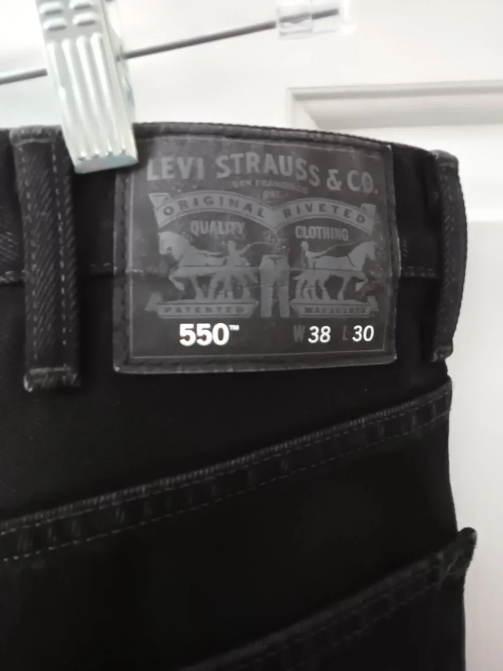Mens Levi's Black Relaxed Jeans